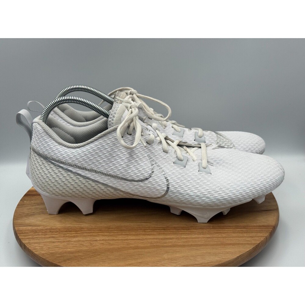 NIKE Vapor Edge Speed 360  2 Mens Size 14 White Silver Football Cleats DA545-100